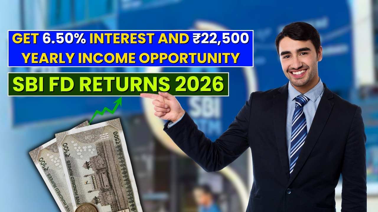 SBI FD Returns 2026: Get 6.50% Interest and ₹22,500 Yearly Income Opportunity
